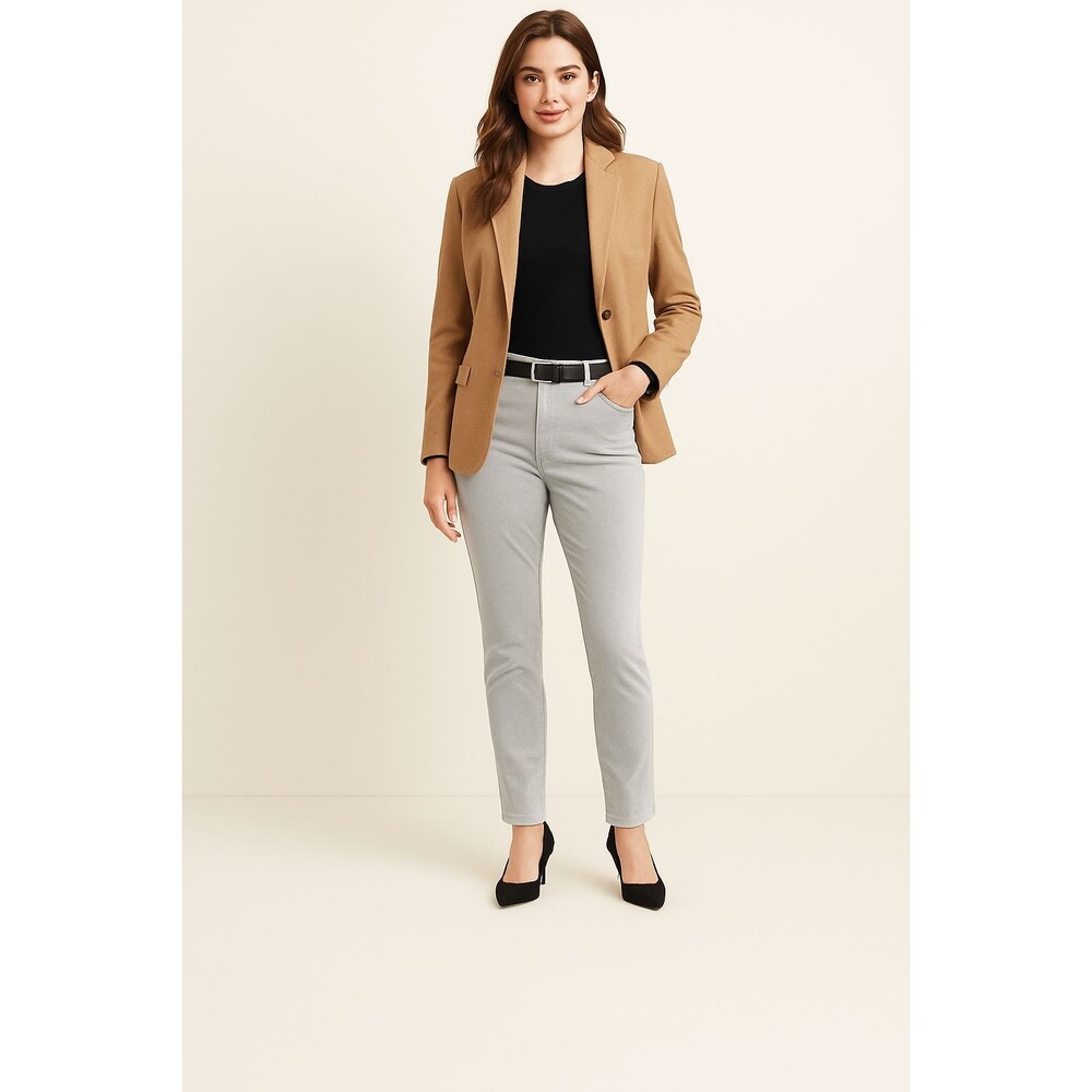 NWT Banana Republic Gray Corduroy Skinny Pants Womens 12 Mid Rise Stretch